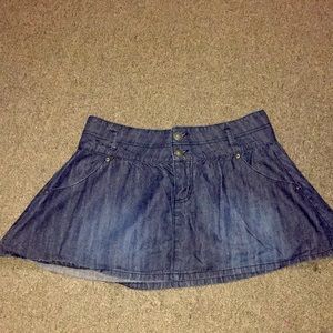 Denim mini skirt